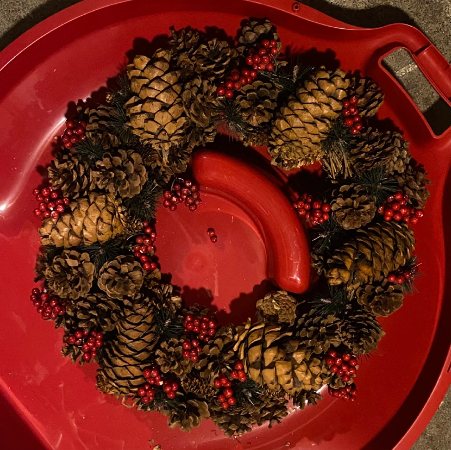 Pinecone and Berry Wreath