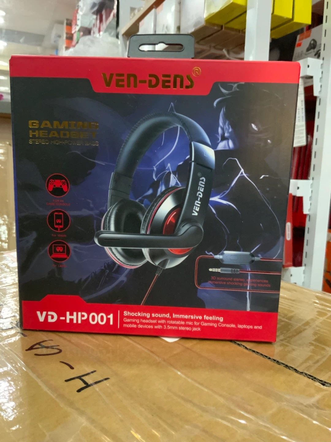 VEN-DENS VD-HP001 Gaming Headset Wired 3.5mm with Mic – New