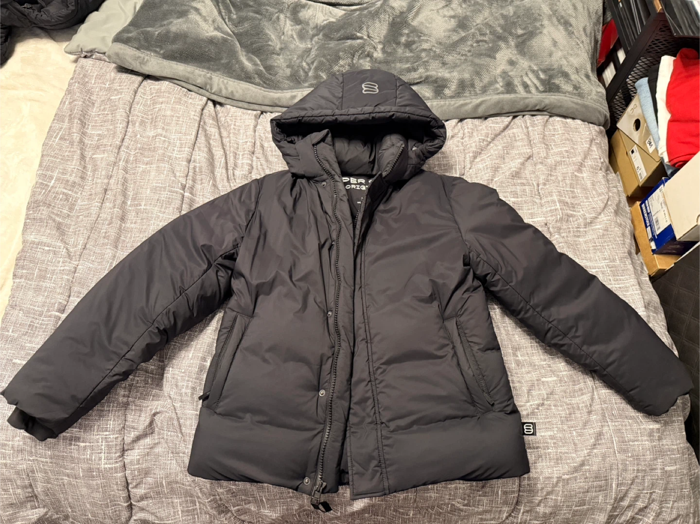 Aritzia Super Puff One Black Puffer Jacket - Size 2XS
