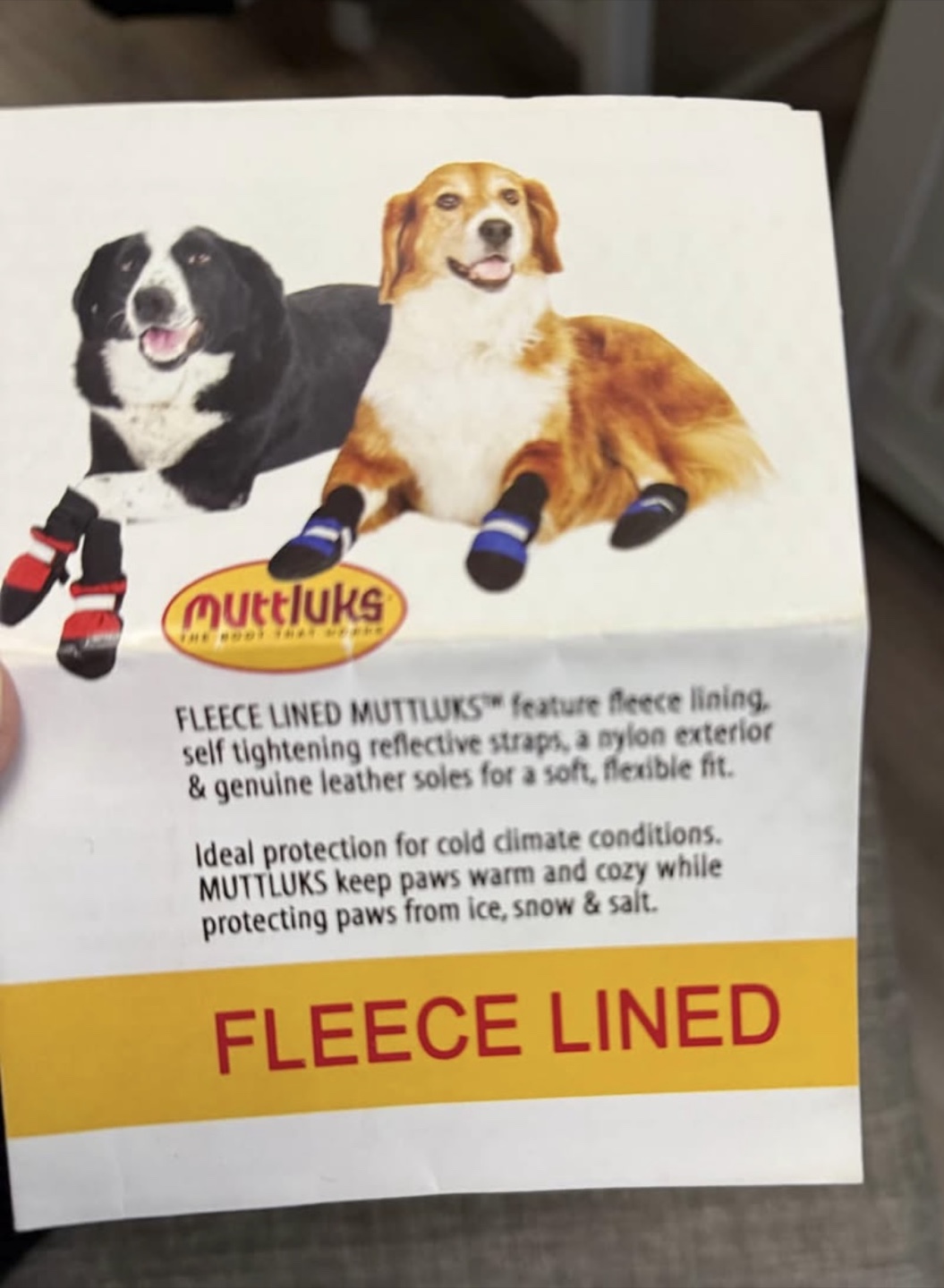 Muttluks Fleece Lined Dog Boots -  Size XS - photo 2