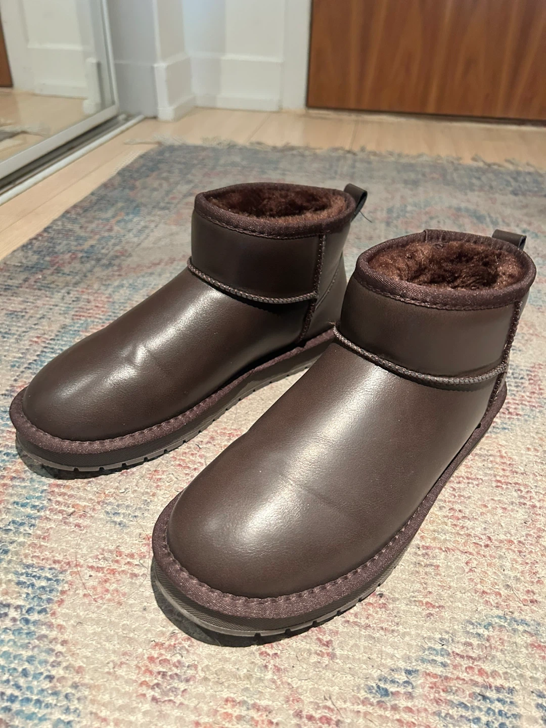 Call It Spring Brown fuzzy Boots size 10