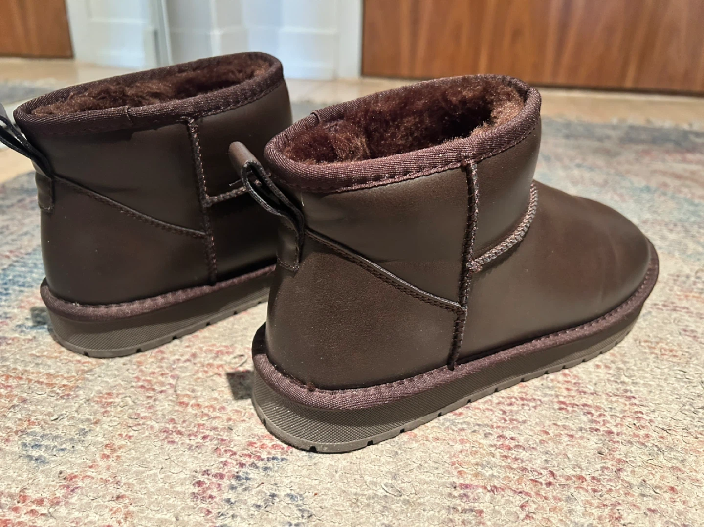 Call It Spring Brown fuzzy Boots size 10 - photo 2