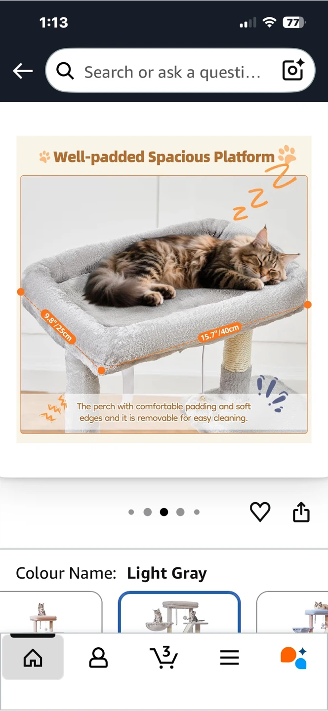 $75- Light Gray Soginmiso Cat Tree - photo 4