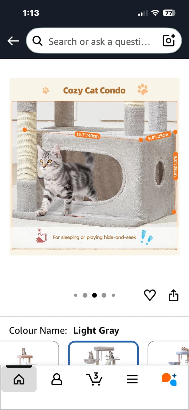 $75- Light Gray Soginmiso Cat Tree - photo 5