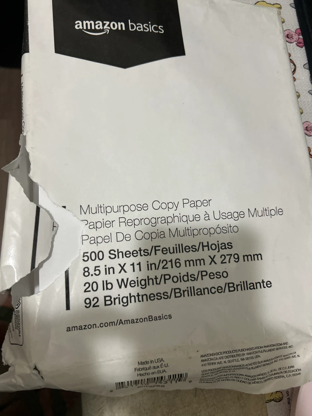 Amazon Basics Multipurpose Copy Paper