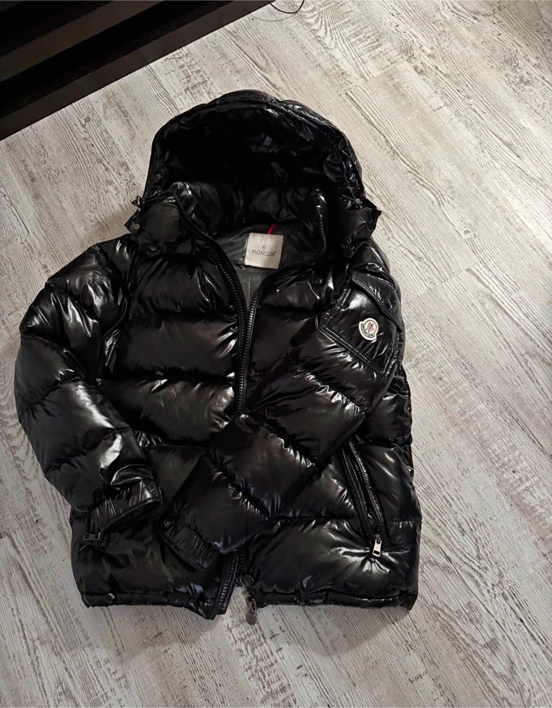 Moncler Black Puffer Jacket - Size L