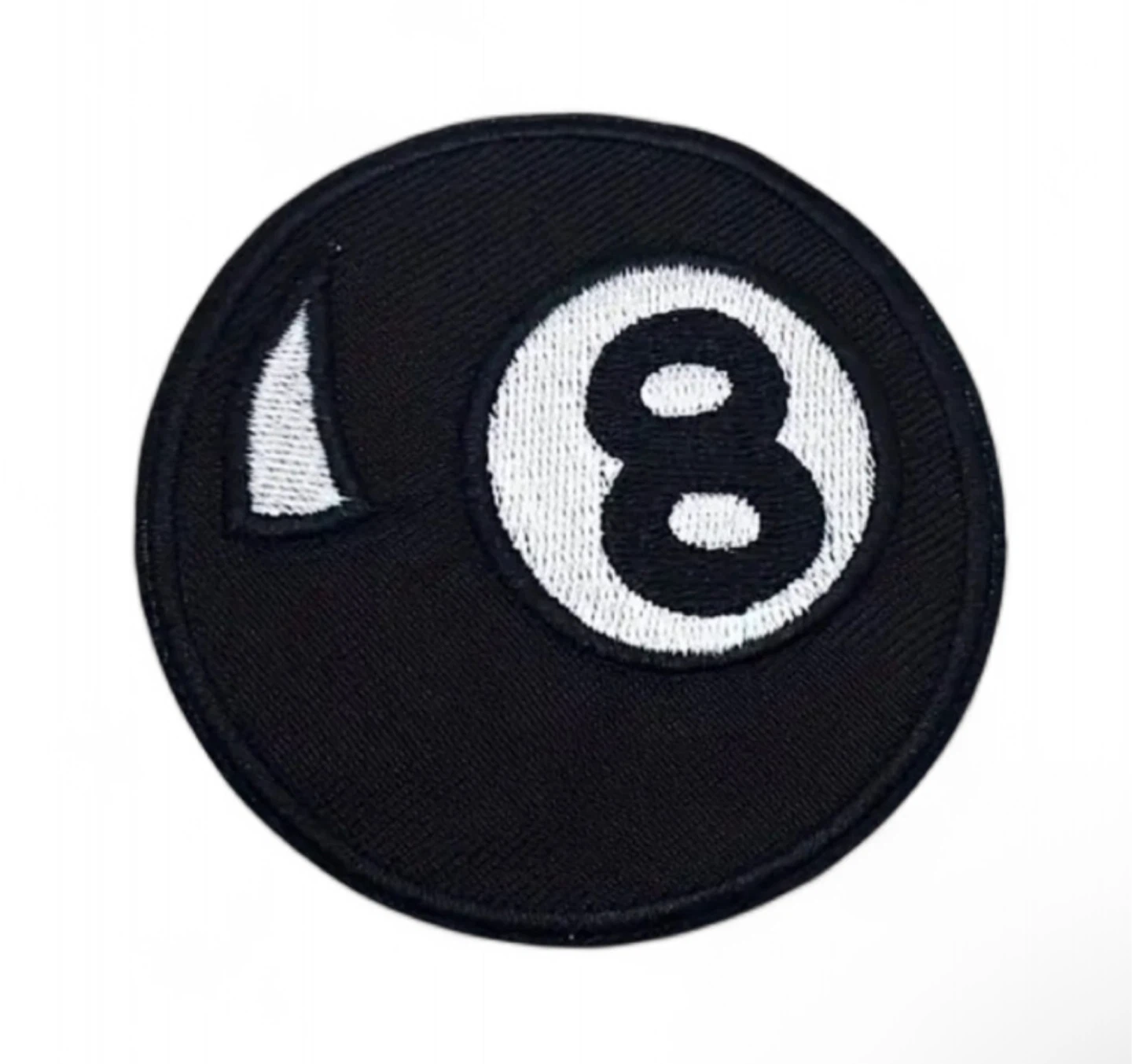 🎱 NEW! Black 8 Ball Embroidered Patch