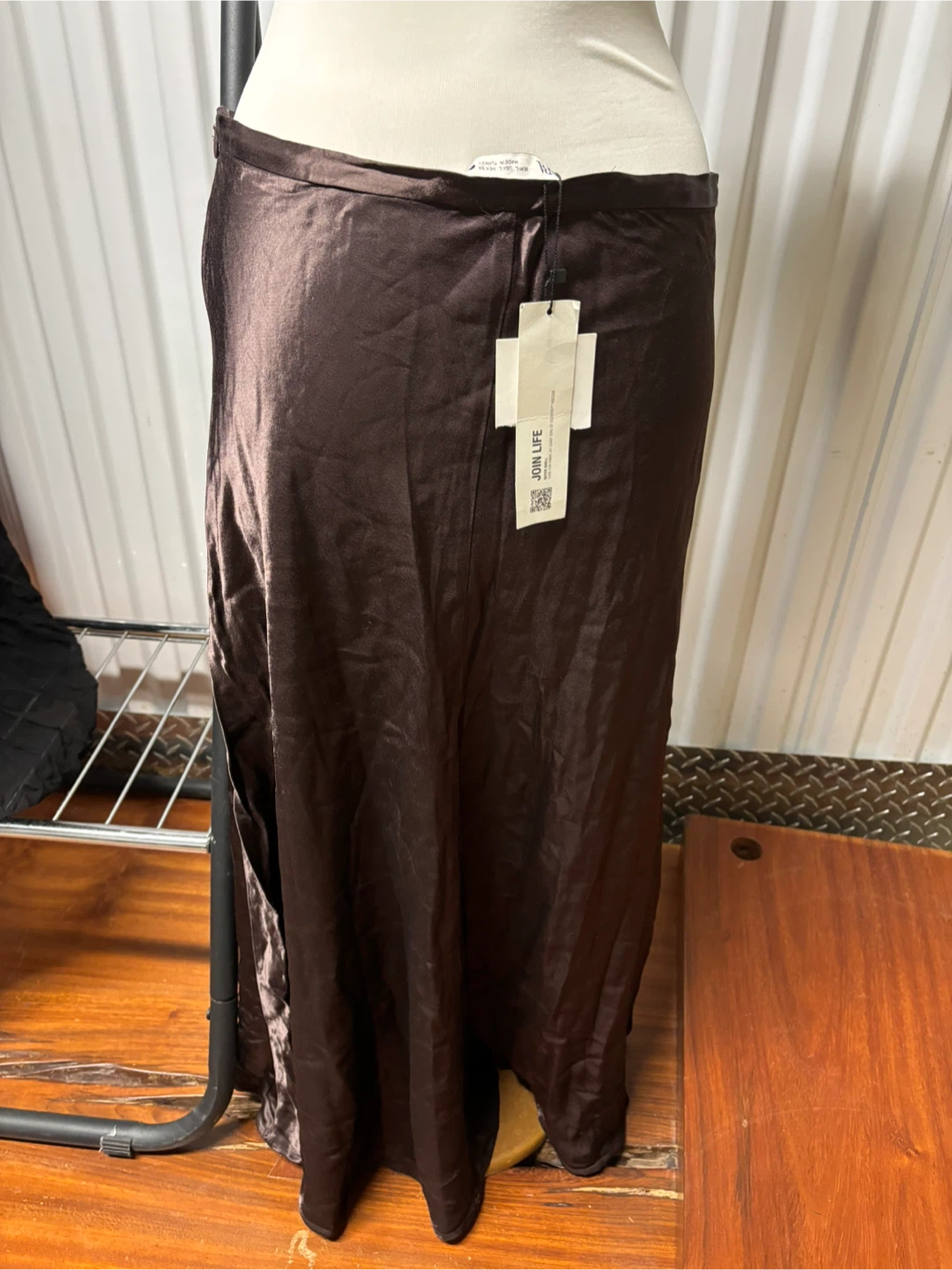 Zara Brown Maxi Skirt & Honey Punch Black Top - Set
