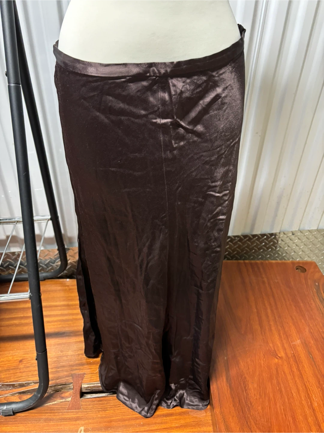 Zara Brown Maxi Skirt & Honey Punch Black Top - Set - photo 2