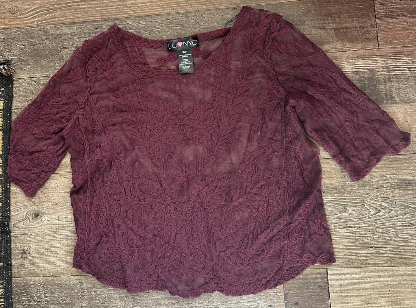 Lu NYC Lace Top - Size S/P