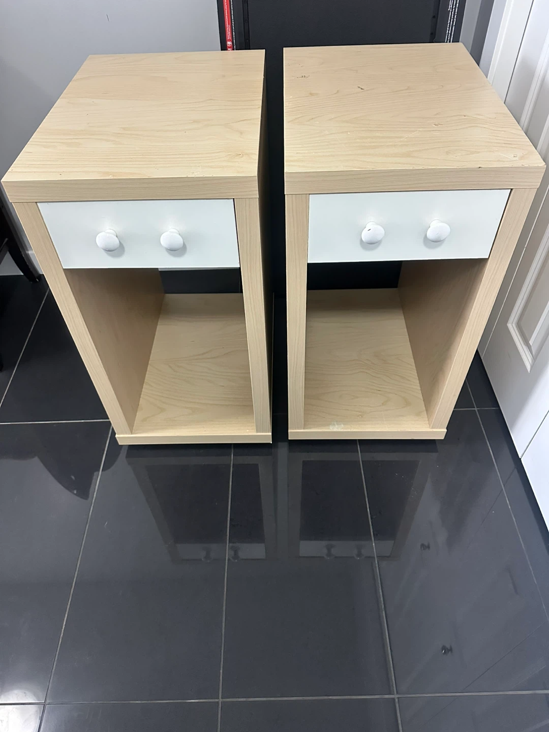 Pair of Light Wood Bedside Tables