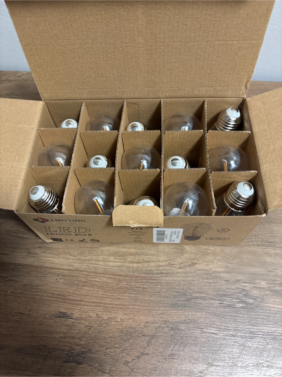 New Emitting LED Edison Bulb S14 - 15 Pack - New - photo 5