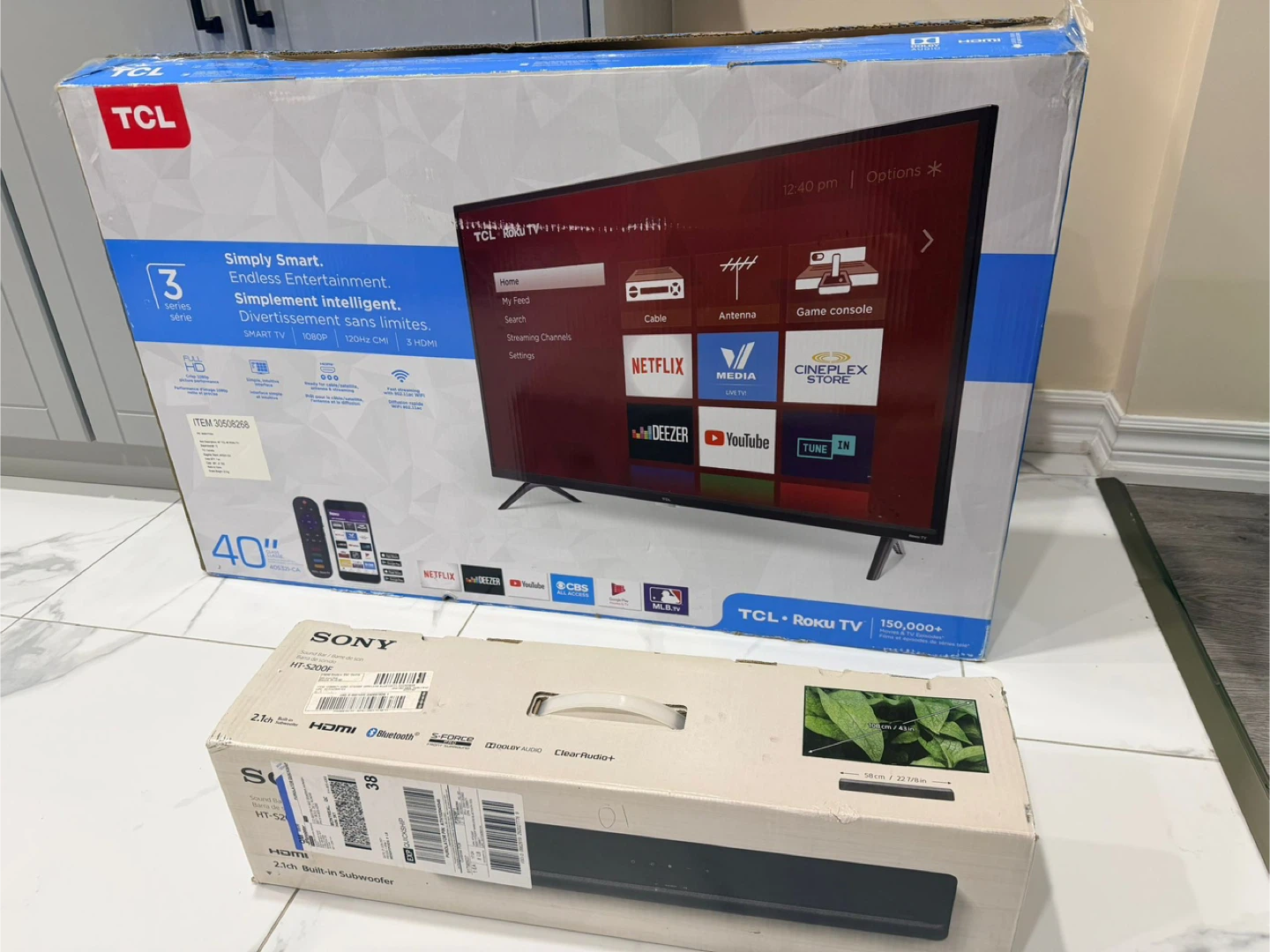 TCL 3-Series 40" Roku TV + Sony HT-S200F Soundbar