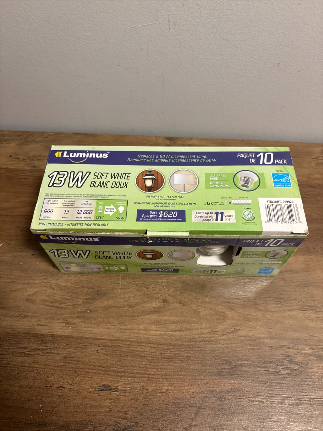 Luminus 13W Soft White Light Bulbs - 10 Pack
