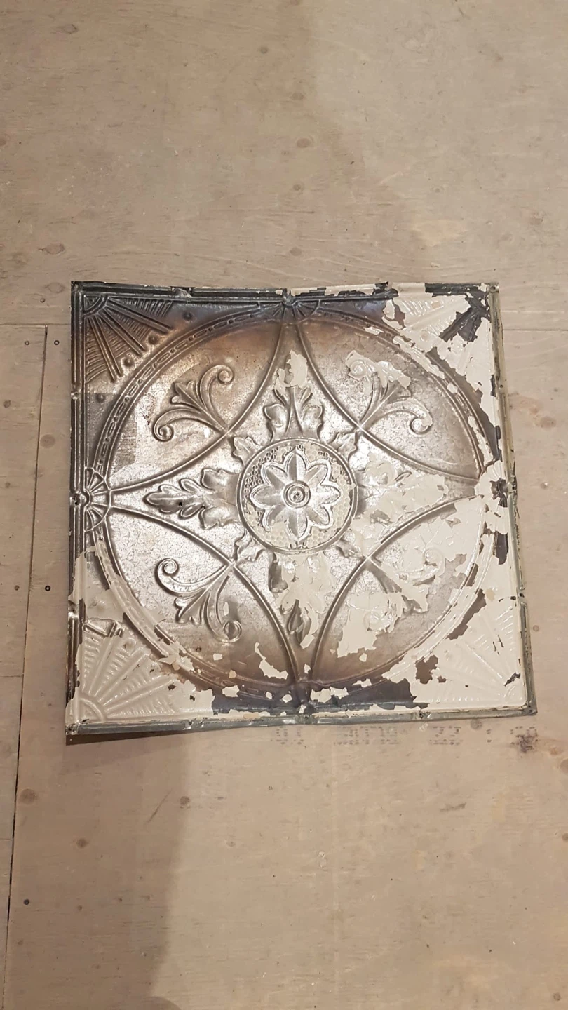 Antique Cream Metal Ceiling Tiles - photo 3