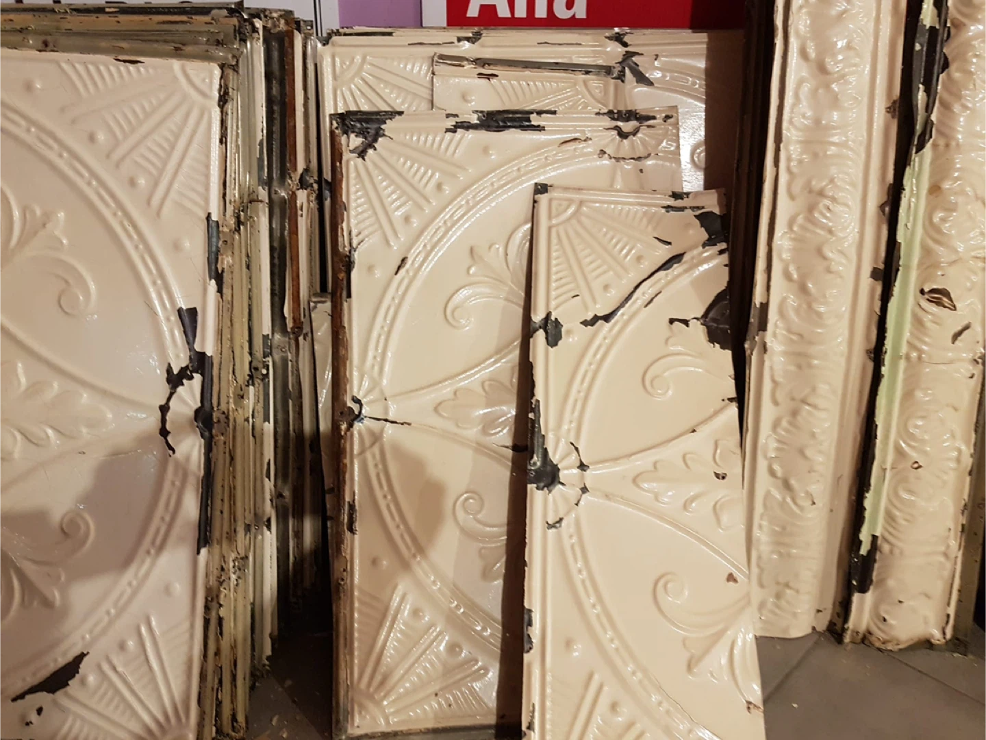Antique Cream Metal Ceiling Tiles