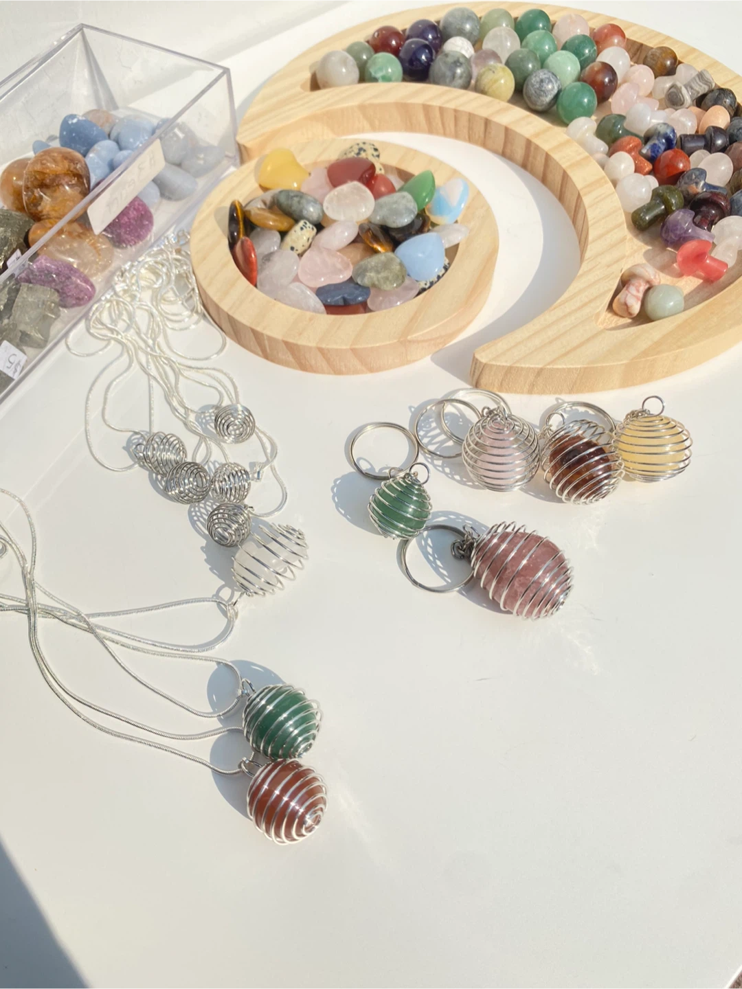 Crystal cage Keychain / necklace