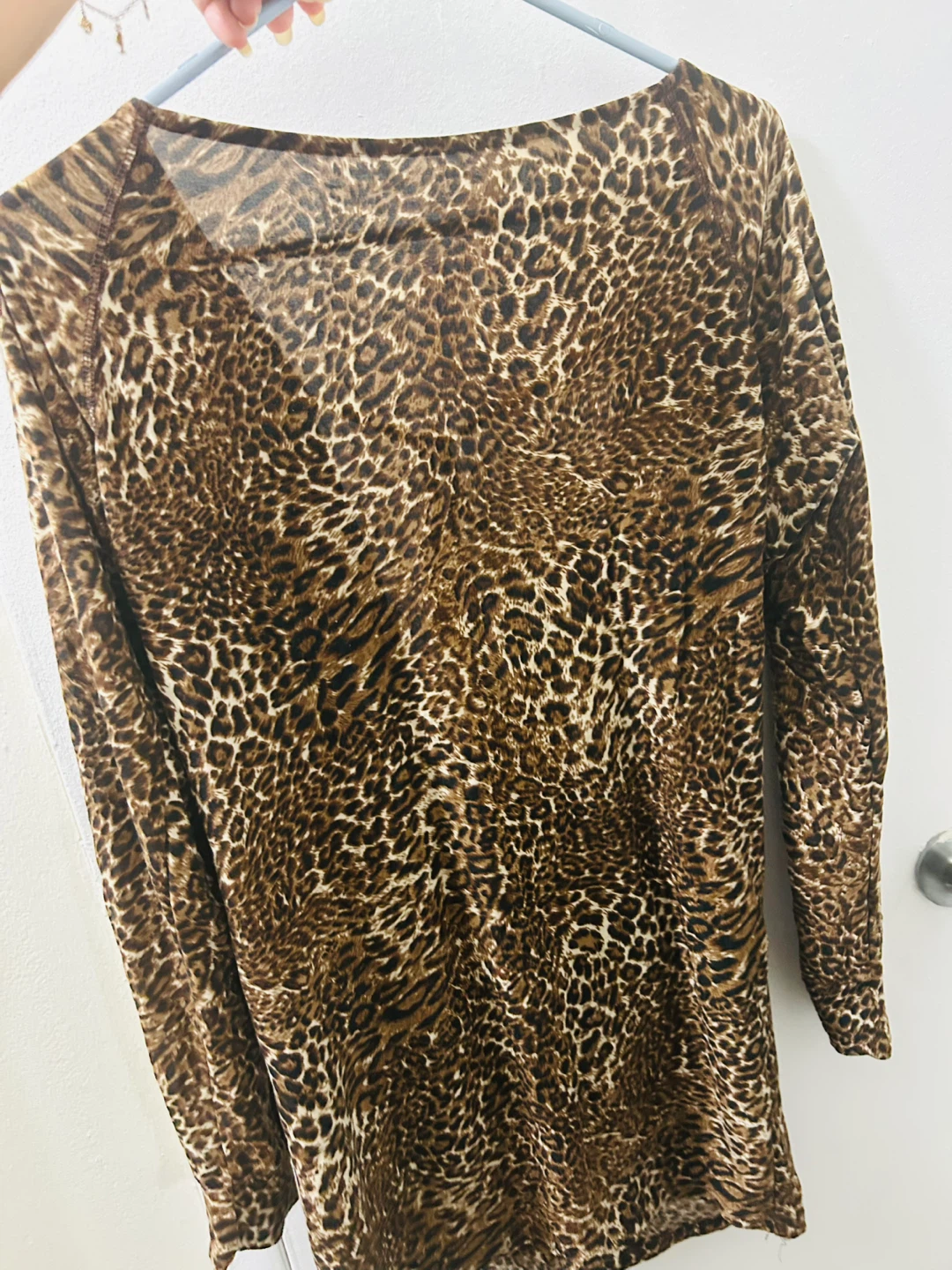 Leopard Print Long Sleeve Top