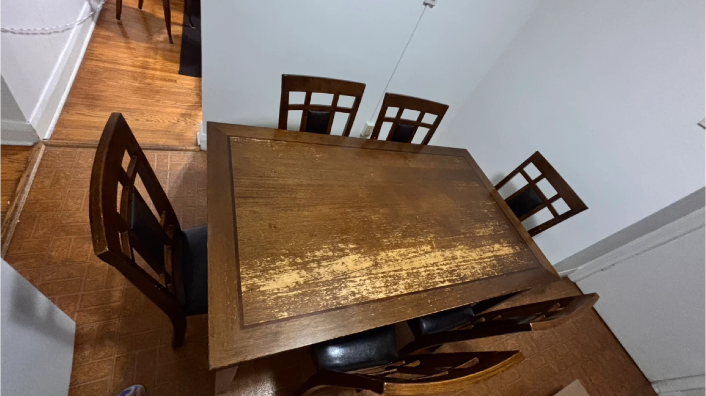 Dining Room Table with 6 Chairs( wooden)