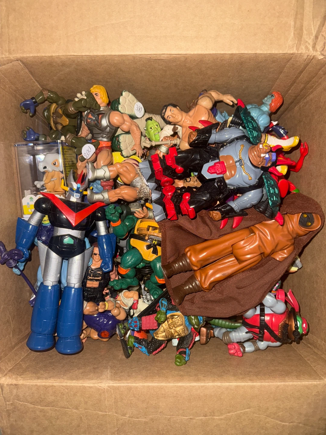 Box of Mixed Action Figures
