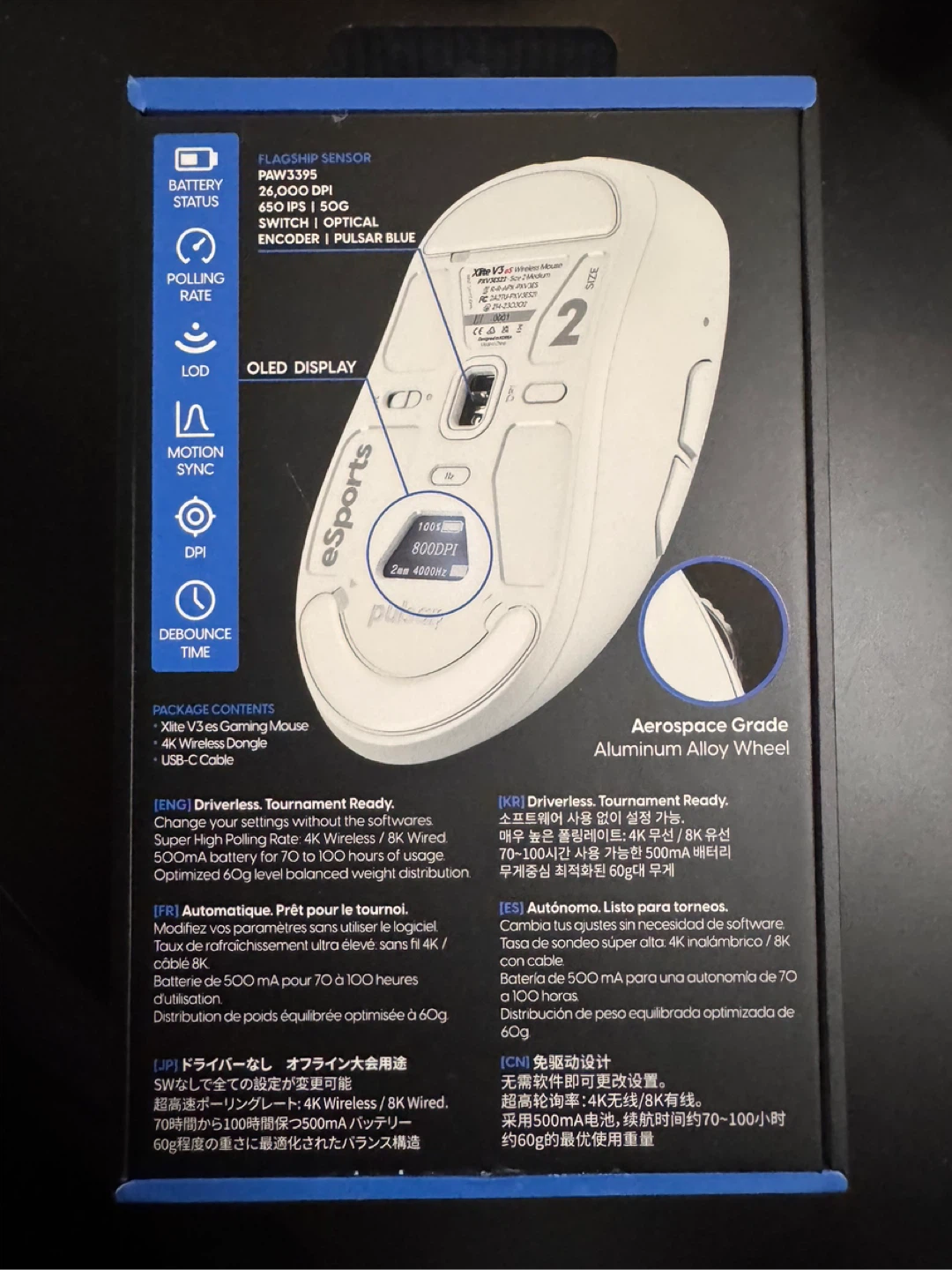 Pulsar Xlite V3 eS Esports Mouse - Size 2 - photo 3