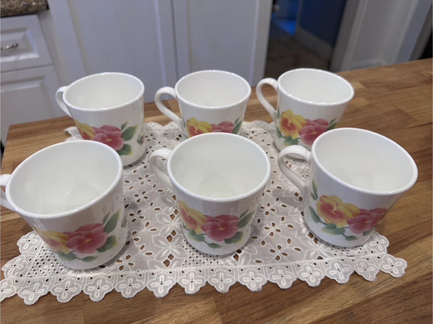 Set of 6 Floral Corelle Coffee Mugs - photo 4