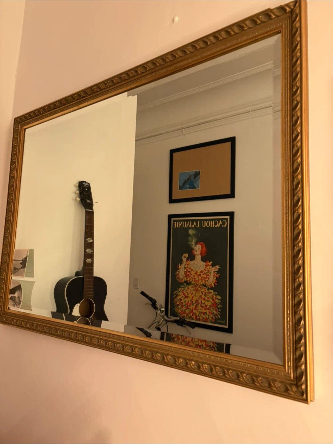 Antique Beveled Gilt Framed Mirror - photo 2