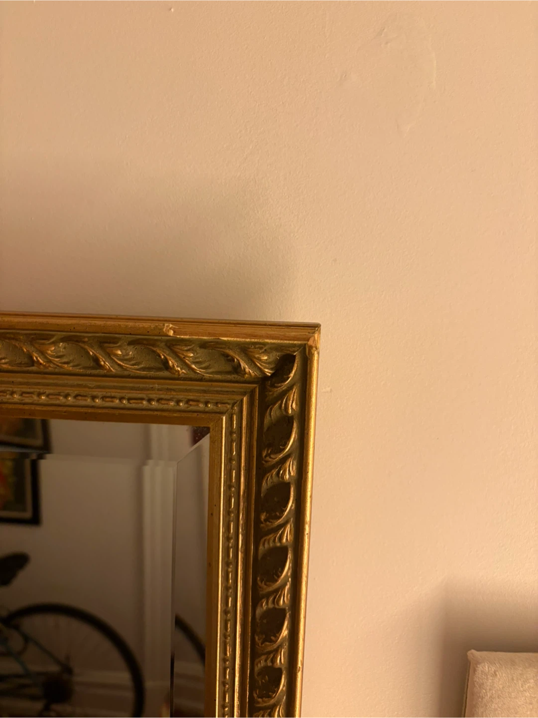 Antique Beveled Gilt Framed Mirror - photo 3