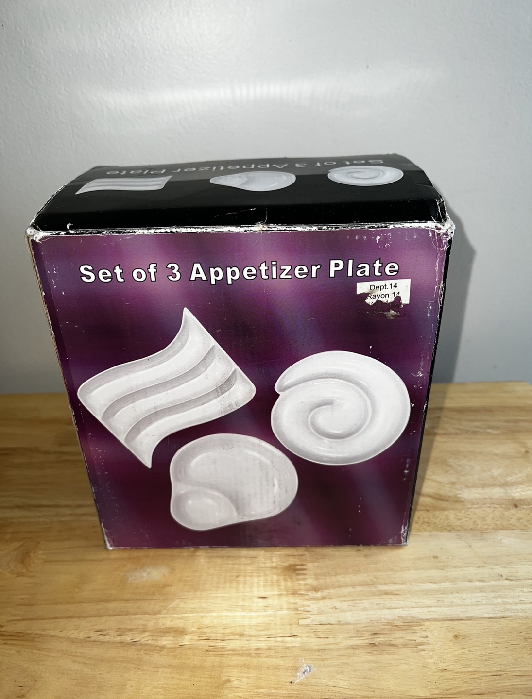 Brand New-Set of 3 Appetizer Plates