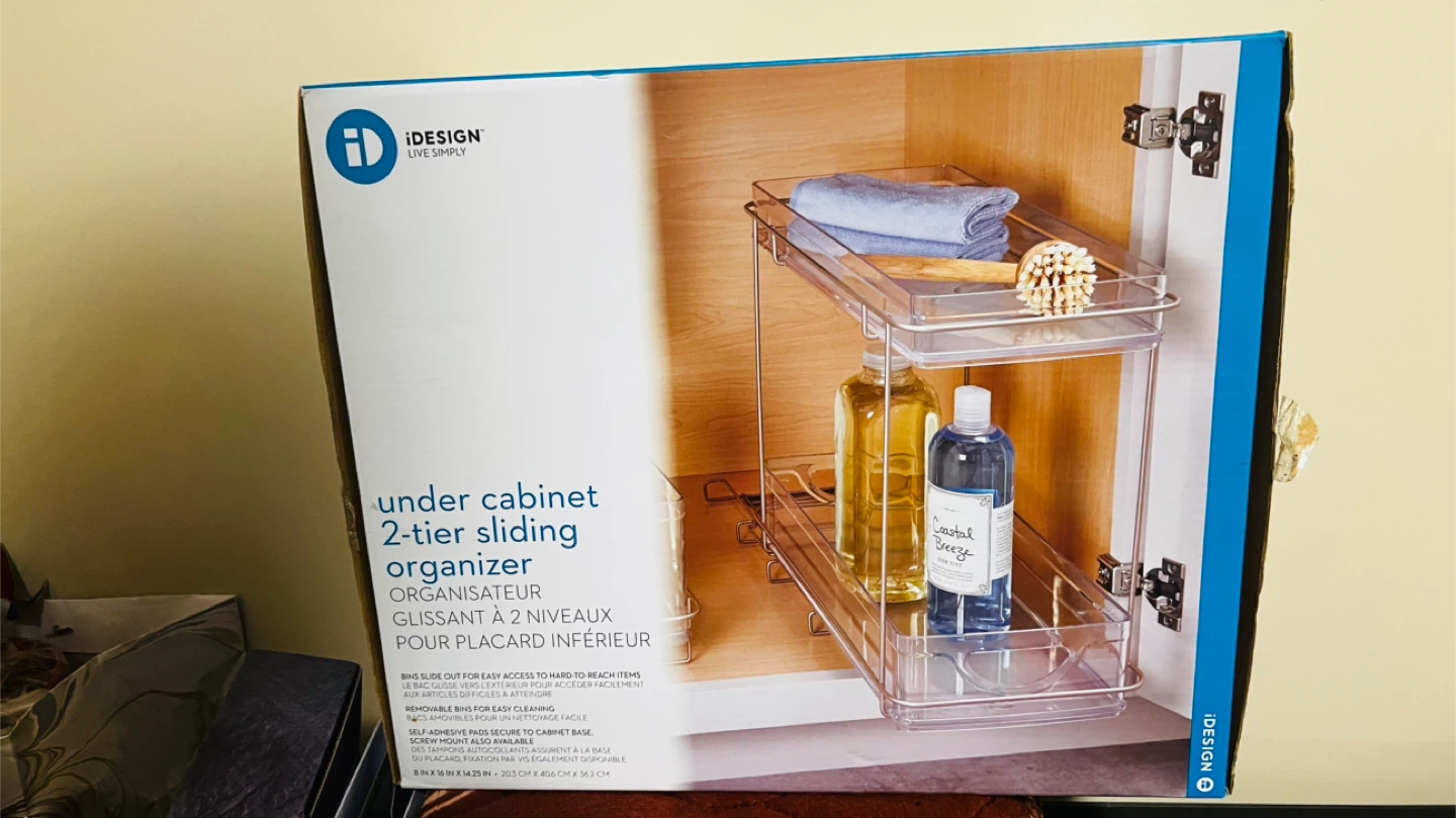 iDesign Under Cabinet 2-Tier Sliding Organizer - NEW