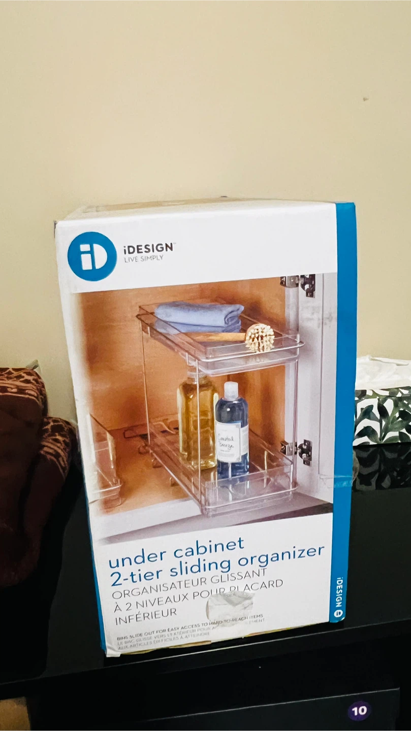 iDesign Under Cabinet 2-Tier Sliding Organizer - NEW - photo 2
