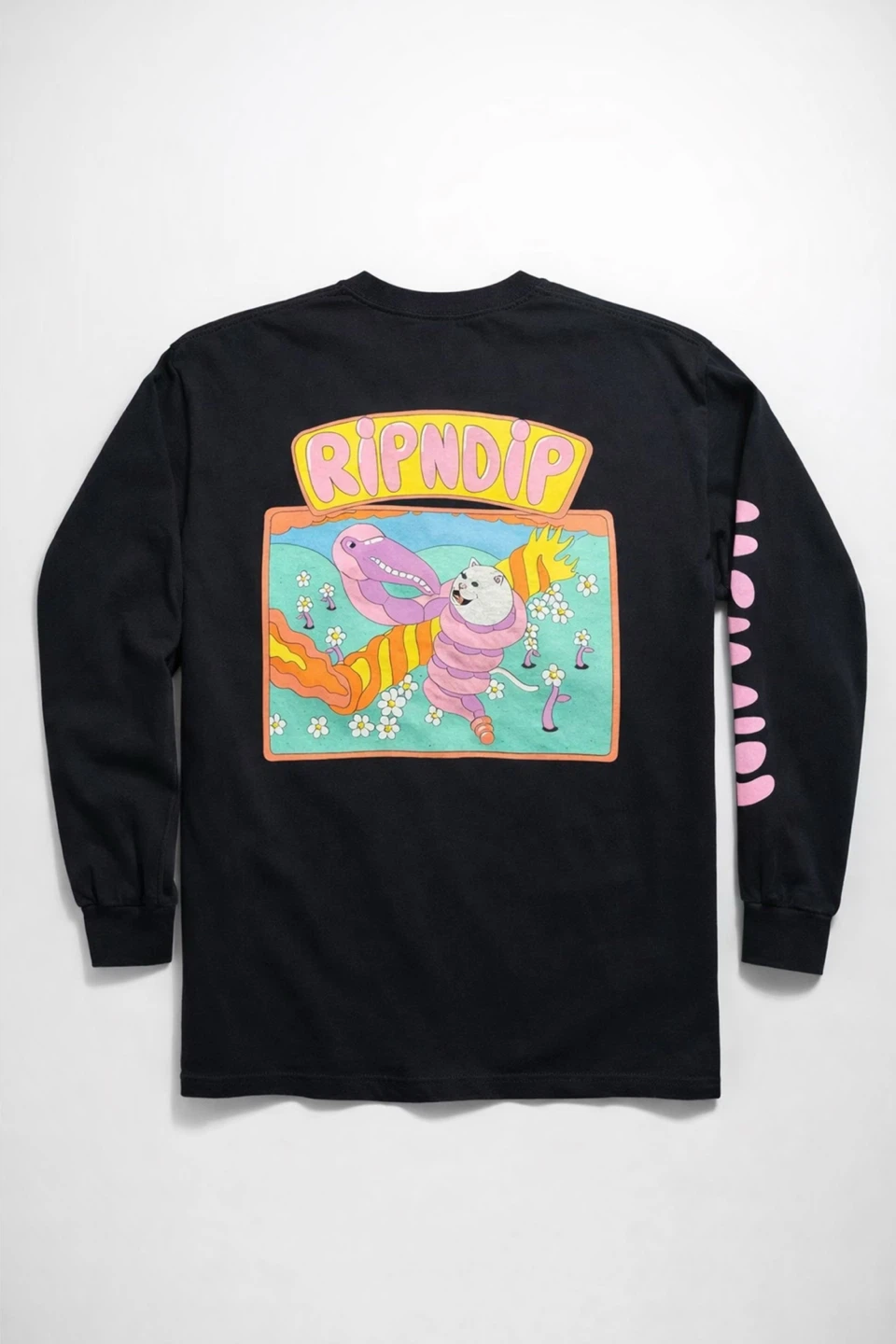 Vintage Y2K Ripndip Black Long Sleeve Shirt - Size Medium - photo 2