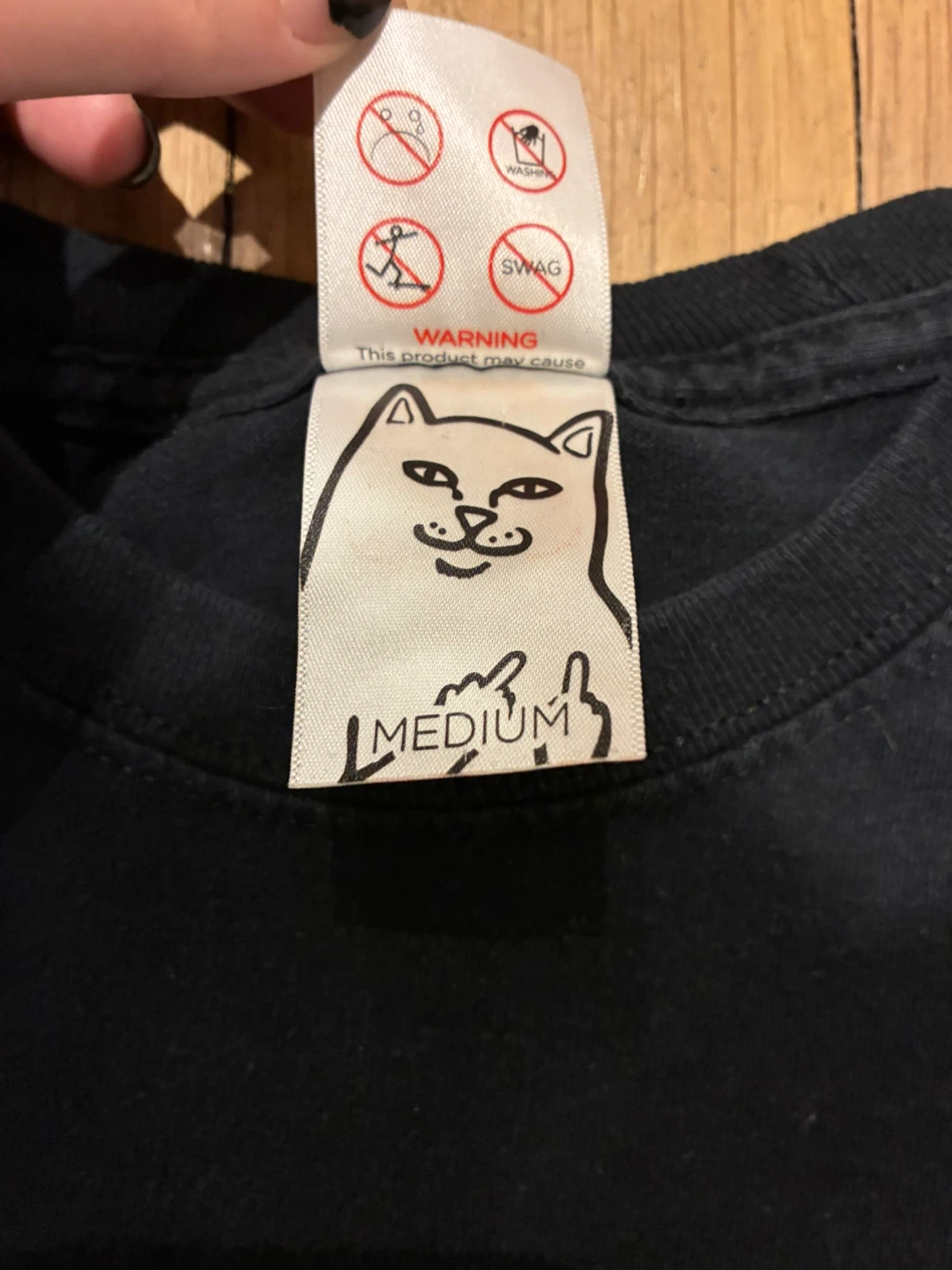 Vintage Y2K Ripndip Black Long Sleeve Shirt - Size Medium - photo 5