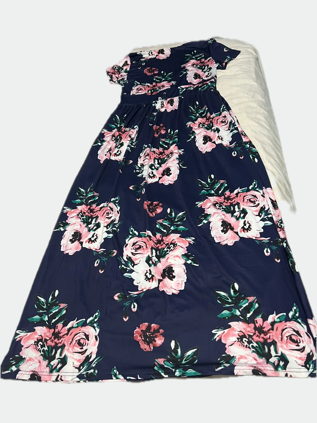 Floral Maxi Dress - Navy Blue Large - photo 4