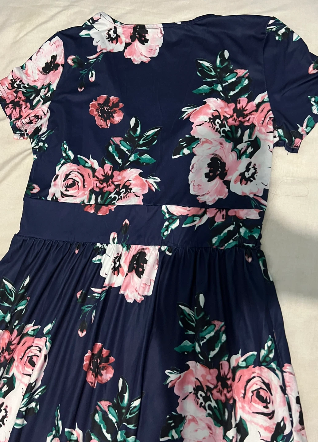 Floral Maxi Dress - Navy Blue Large - photo 5