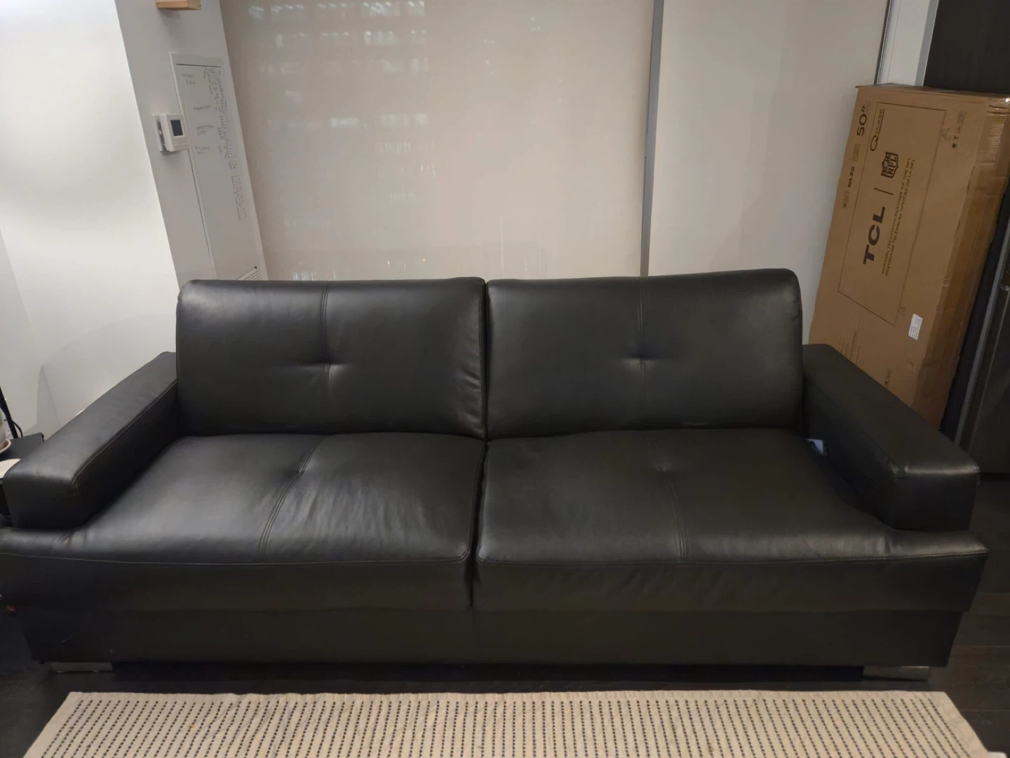 Black Leather Sofa