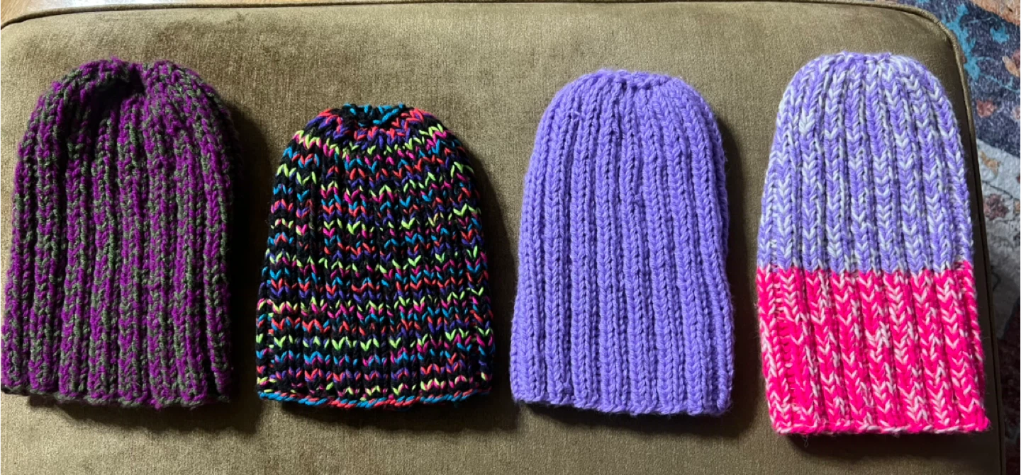Variety of Handmade Knit Beanies - photo 3