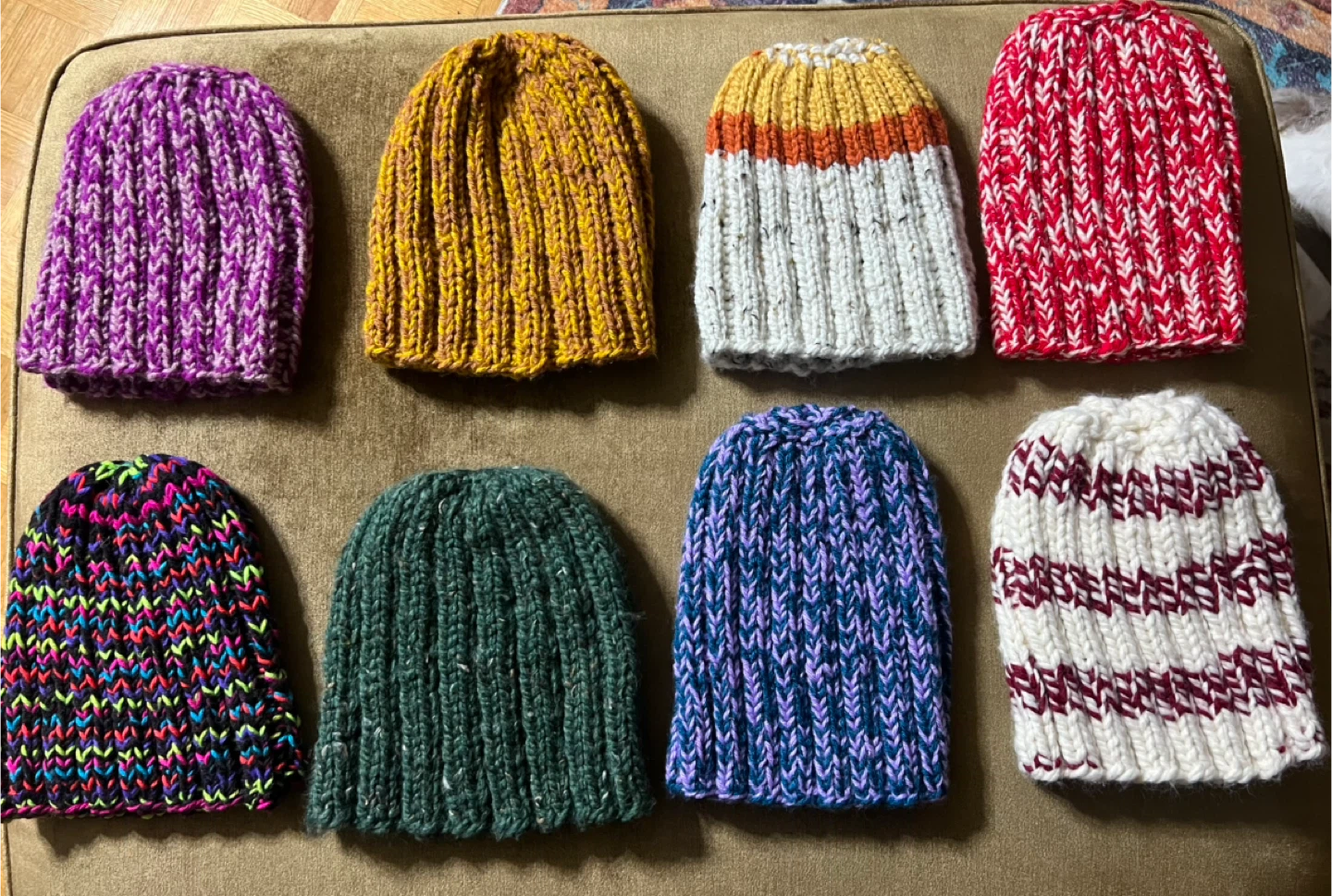 Variety of Handmade Knit Beanies
