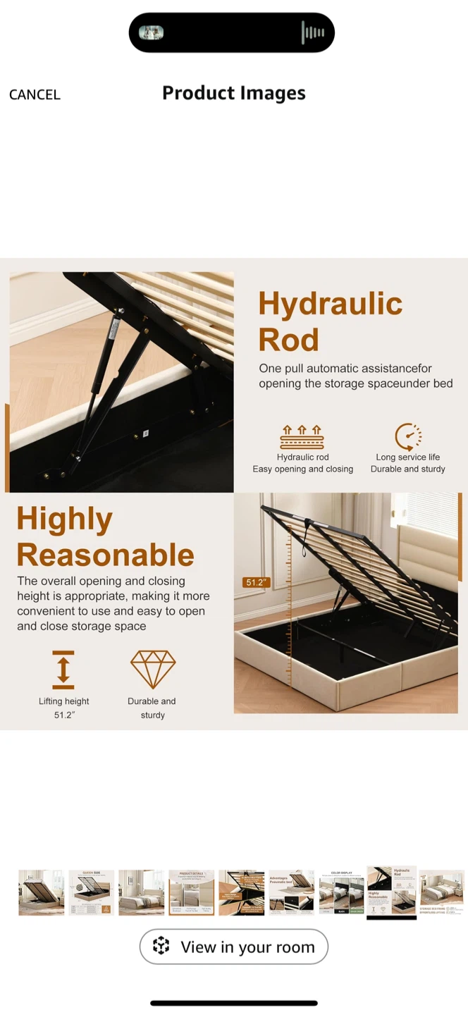 Queen Size Storage Bed Frame - photo 4