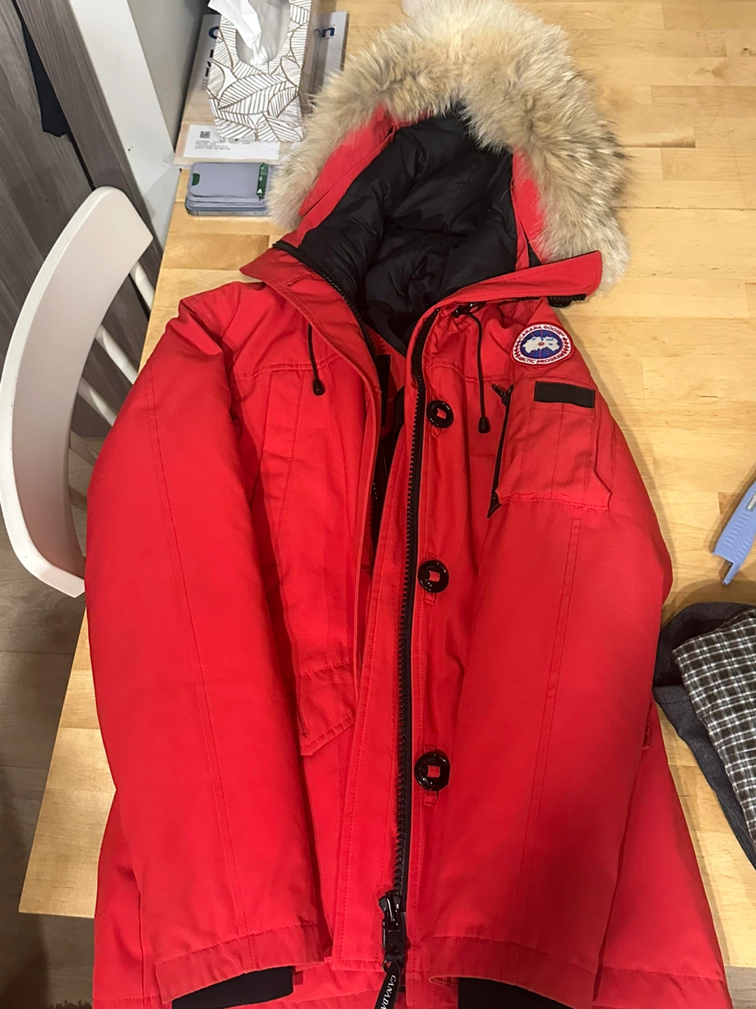 Canada Goose Parka - Red, Size M/M WOMAN