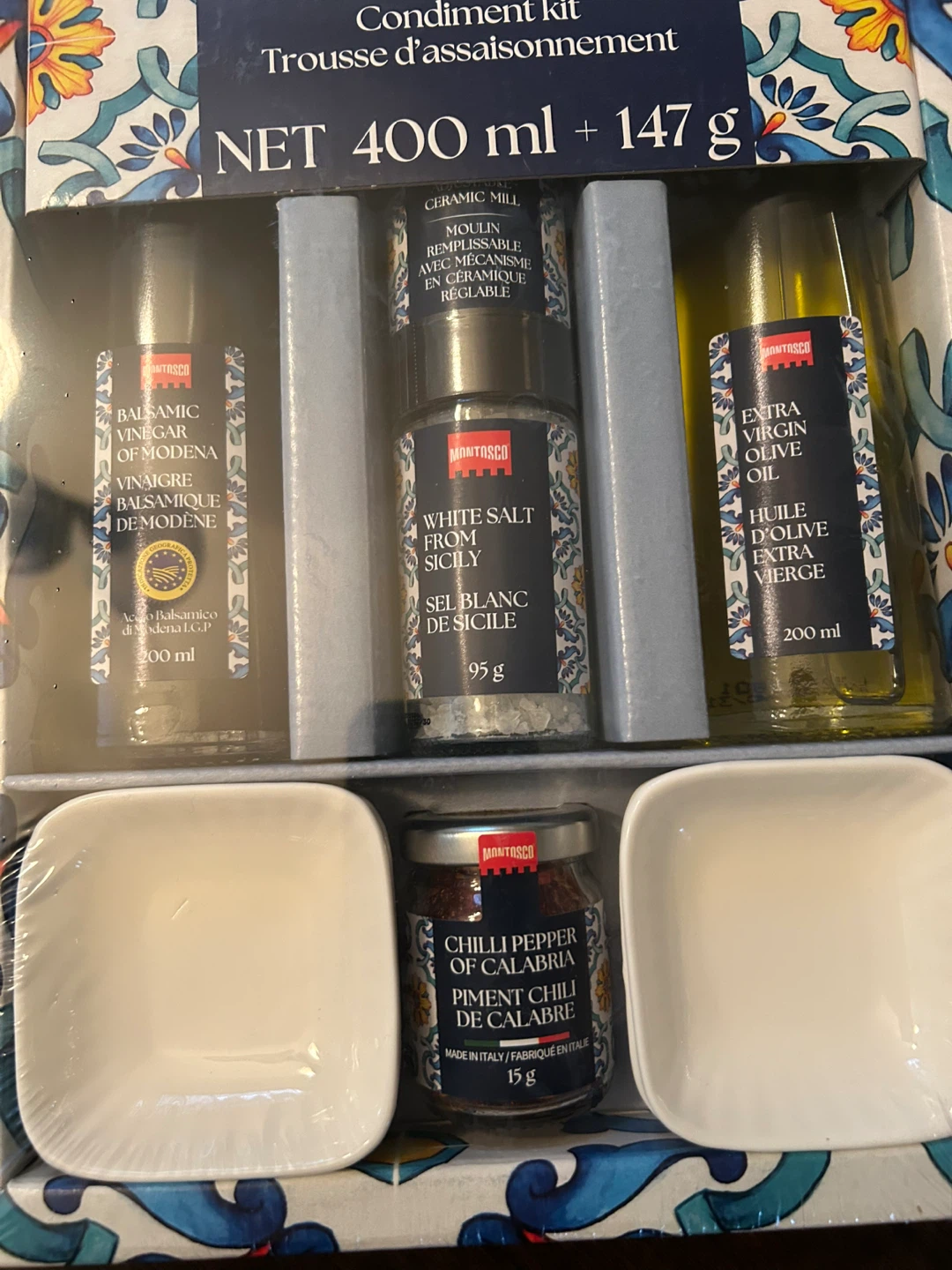 Italian Montosco Pinzimonio Condiment Kit - New - photo 2