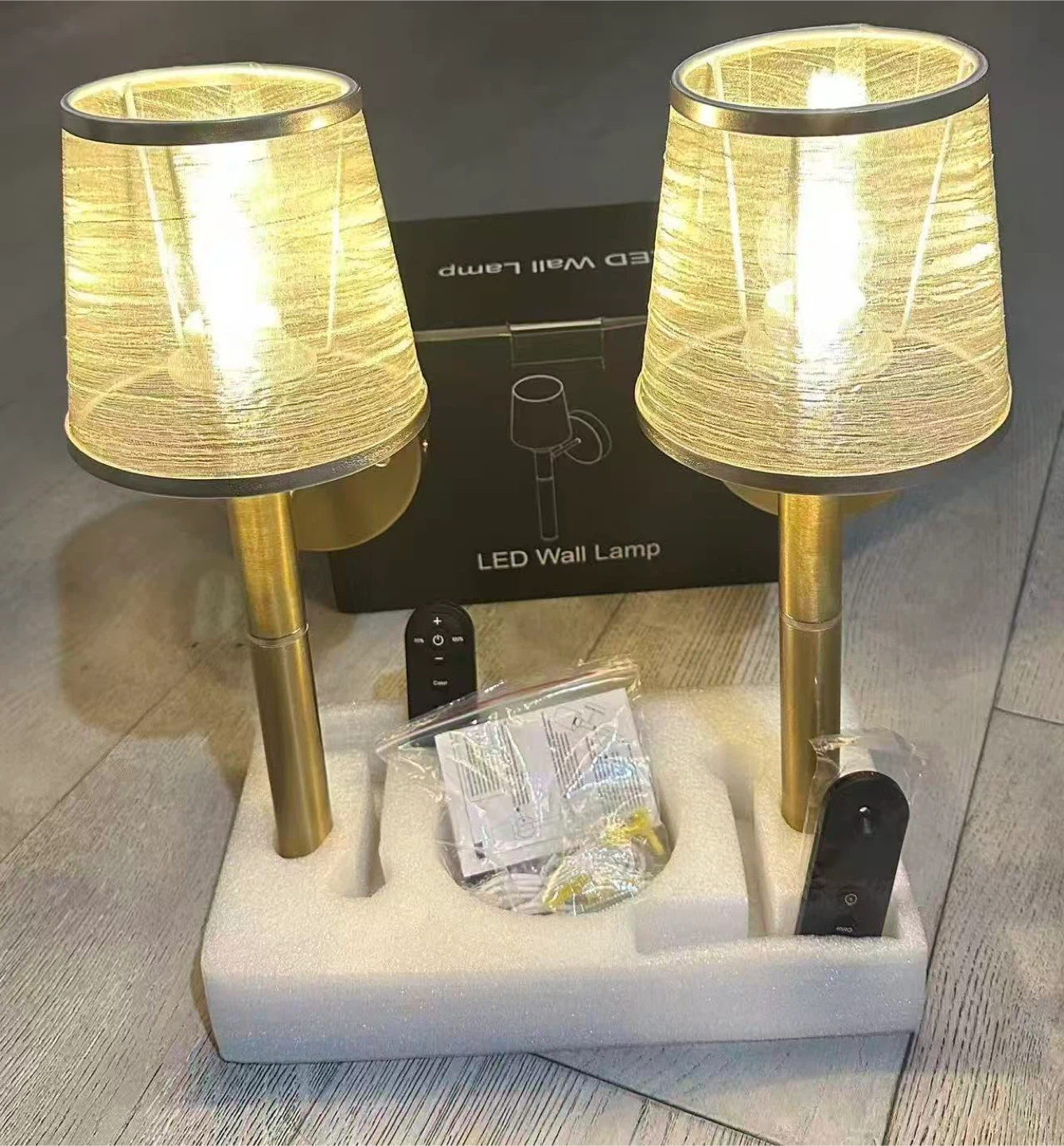 Donsis Gold Wall Sconces Set of 2 - New in Box!