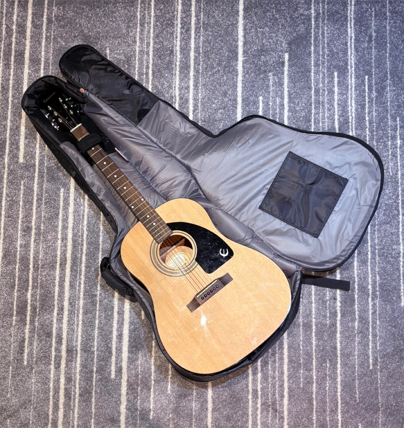 Epiphone Acoustic Guitar with CrossRock Case and Chip