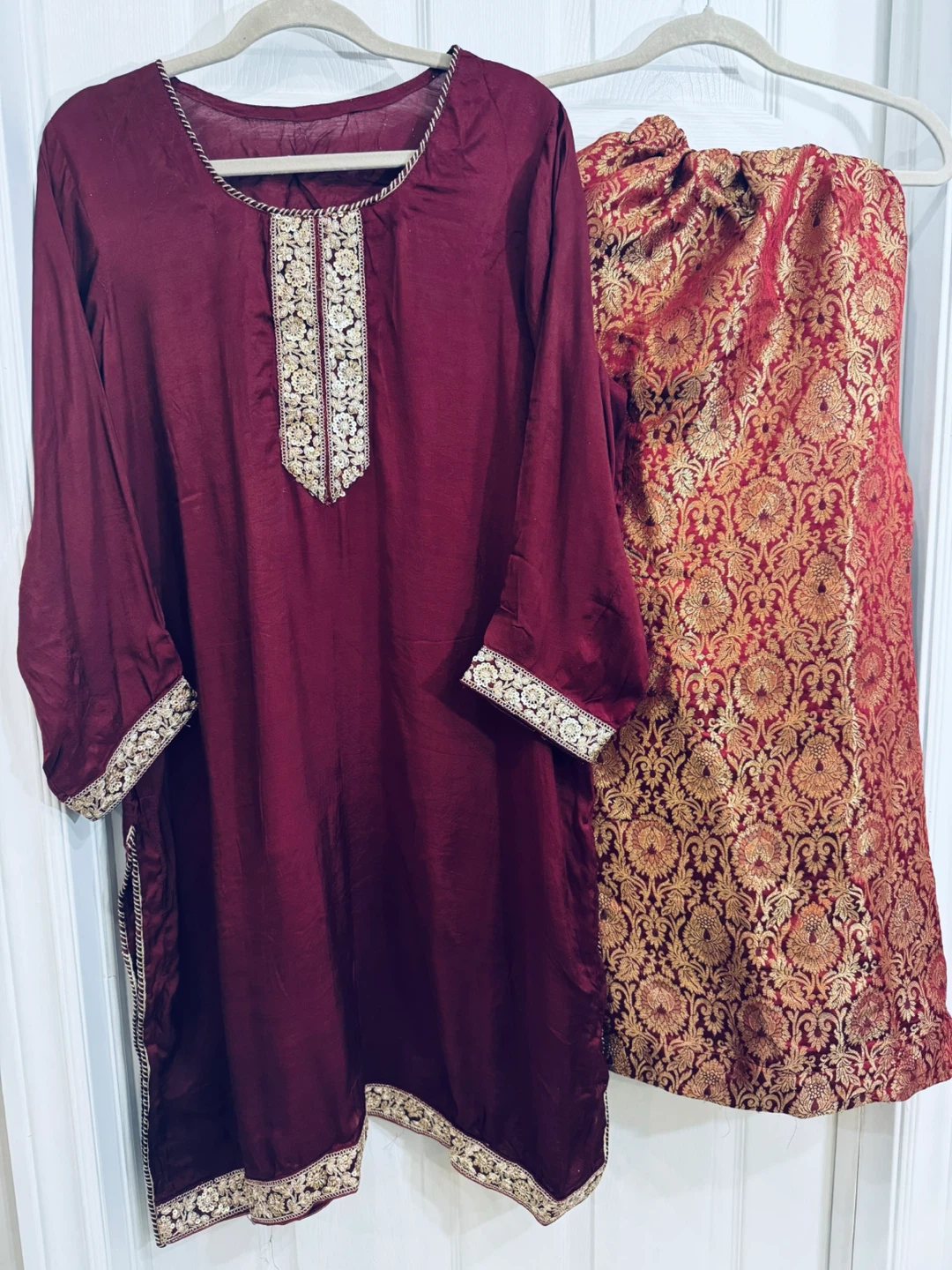 Burgundy Salwar Kameez Suit
