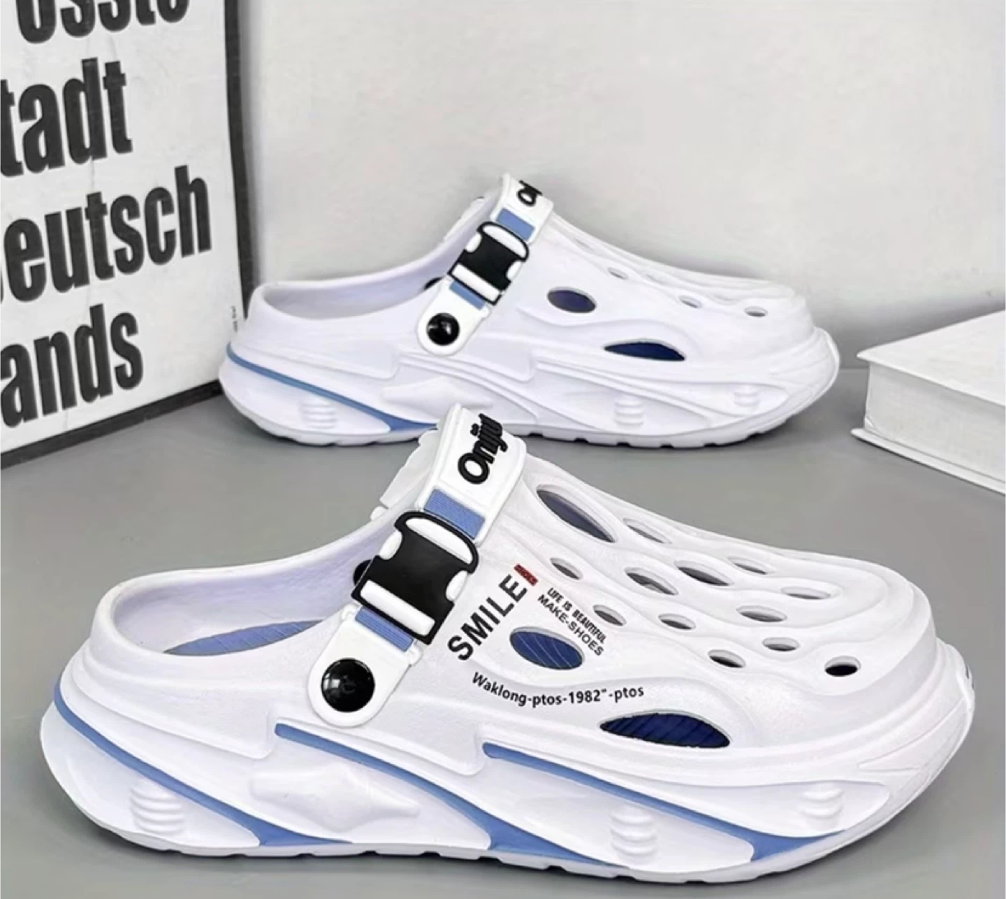 White 'Smile' Clogs - photo 4