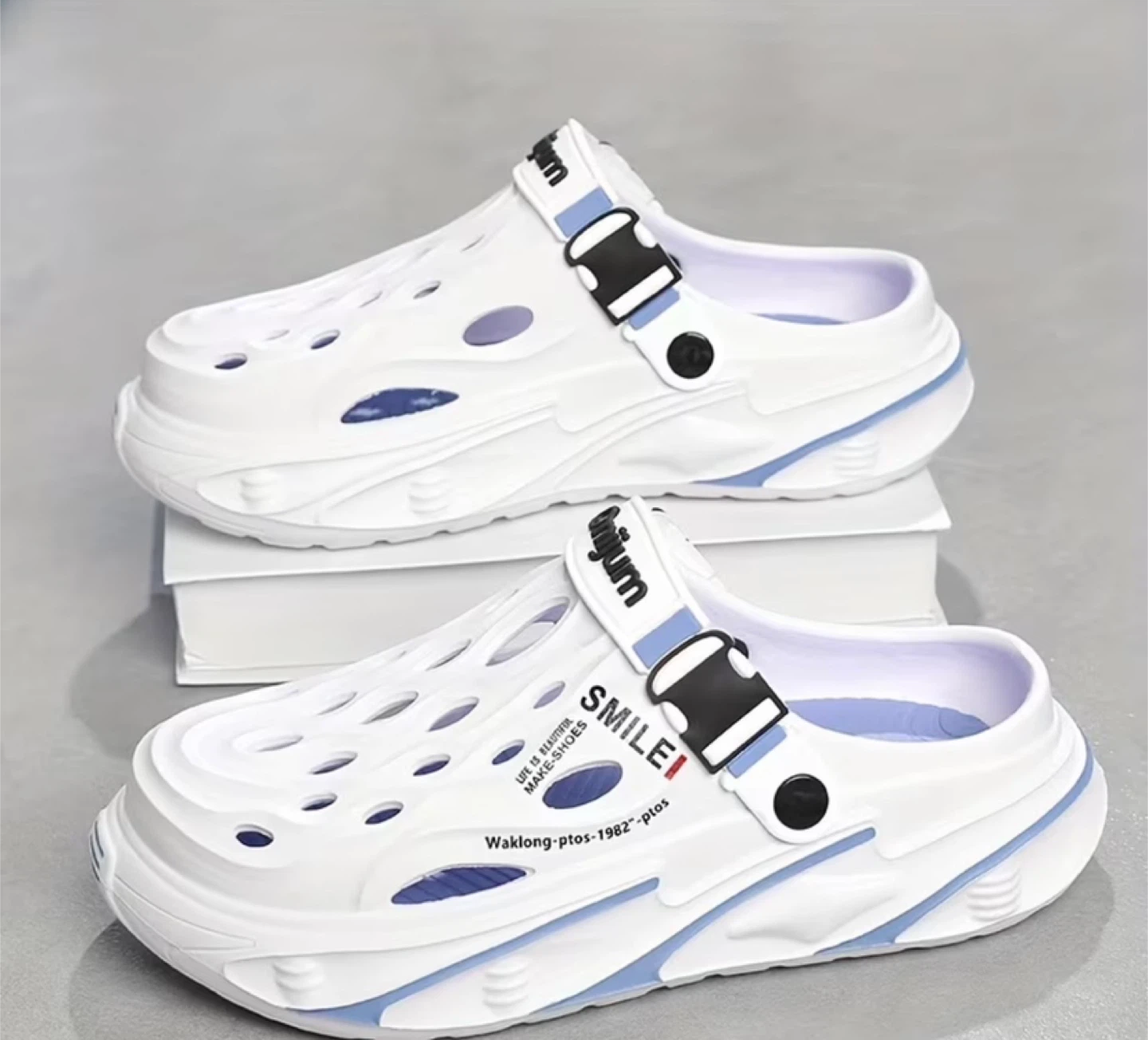 White 'Smile' Clogs - photo 3