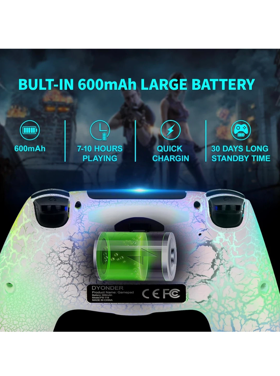 Dyonder Wireless Gamepad - Unique Cracking Design - photo 2