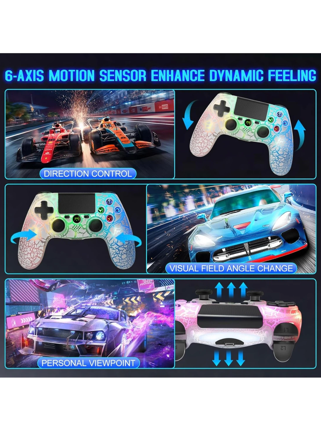 Dyonder Wireless Gamepad - Unique Cracking Design