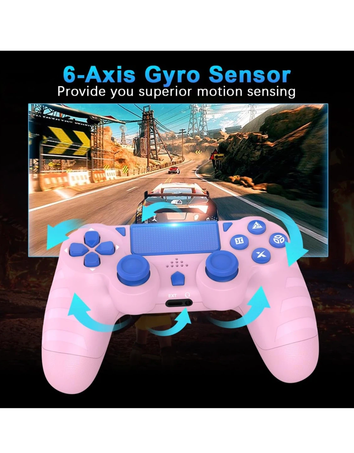 Pink & Blue Wireless Game Controller - photo 2