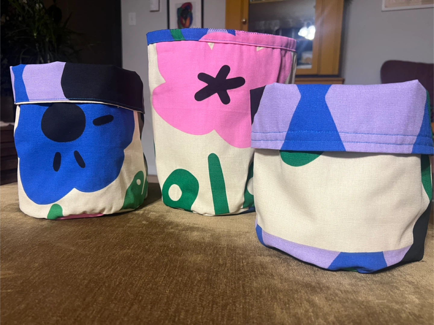 Hand made, new Canvas baskets - photo 2